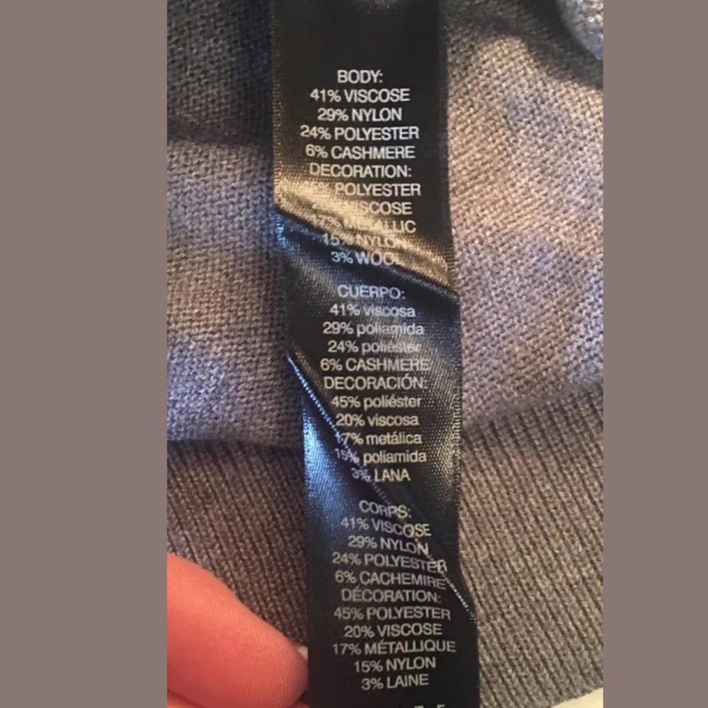 White House Black Market Crewneck "LOVED" Sweater - Picture 7 of 7